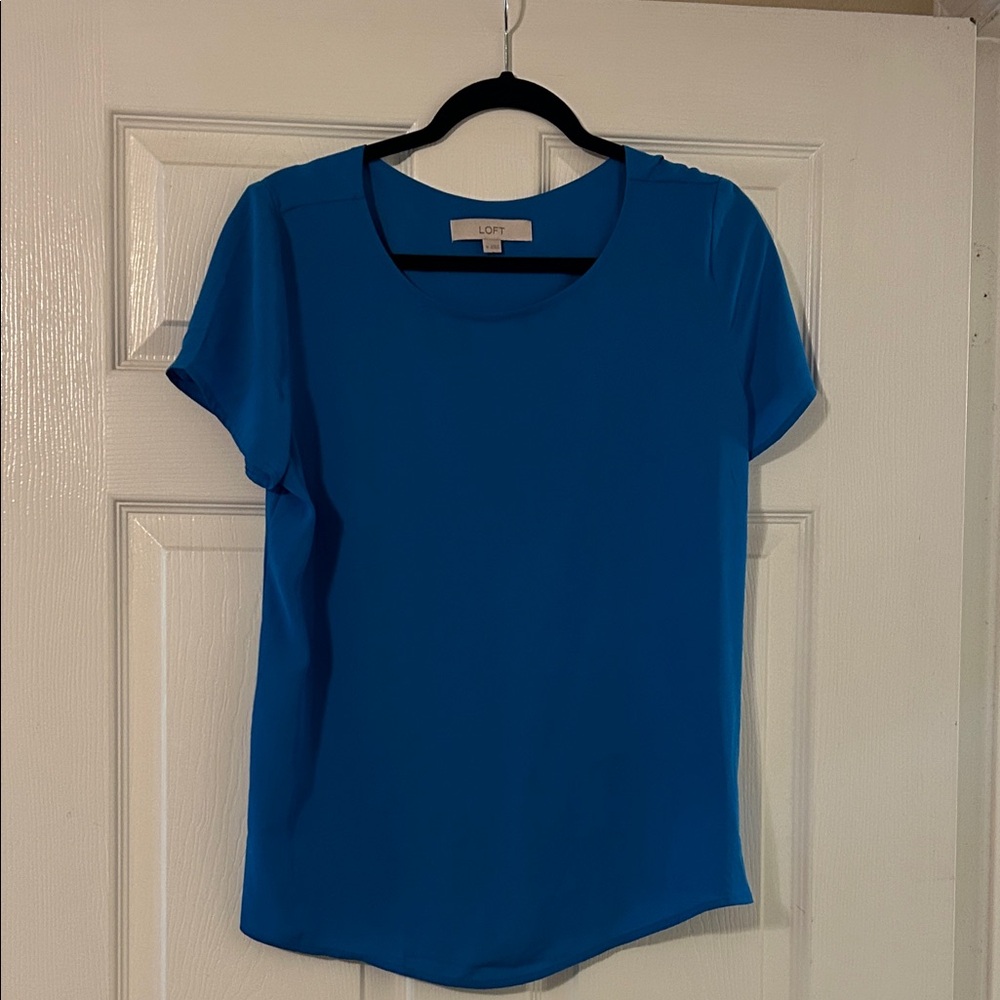 LOFT Vibrant Blue Short Sleeve Tee
